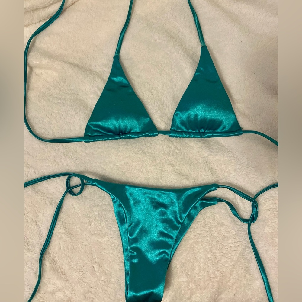 Metallic swimsuit set